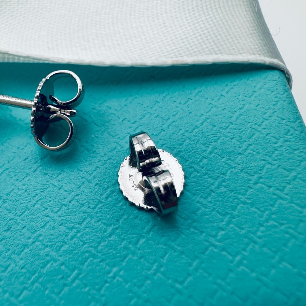 Tiffany & Co. 18K White Gold Akoya Pearls Signature Earrings with Packaging - Picture 7 of 11